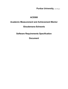 Purdue University,  ACS560 Academic Measurement and Achievement Mentor
