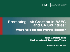Promoting Job Creation in BSEC and CA Countries: Karin C. Millett, Head