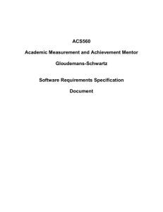 ACS560 Academic Measurement and Achievement Mentor Gloudemans-Schwartz
