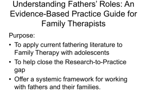 Understanding Fathers’ Roles: An Evidence-Based Practice Guide for Family Therapists