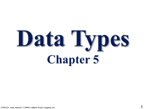 Data Types Chapter 5 1