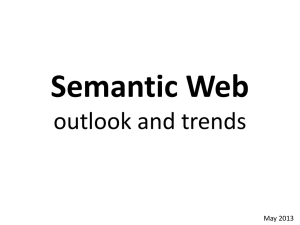 Semantic Web outlook and trends May 2013