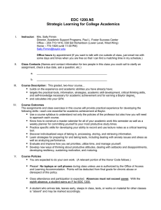 EDC 1200.N5 Strategic Learning for College Academics