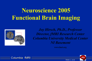 Neuroscience 2005 Functional Brain Imaging