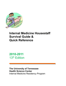 Internal Medicine Housestaff Survival Guide &amp; Quick Reference