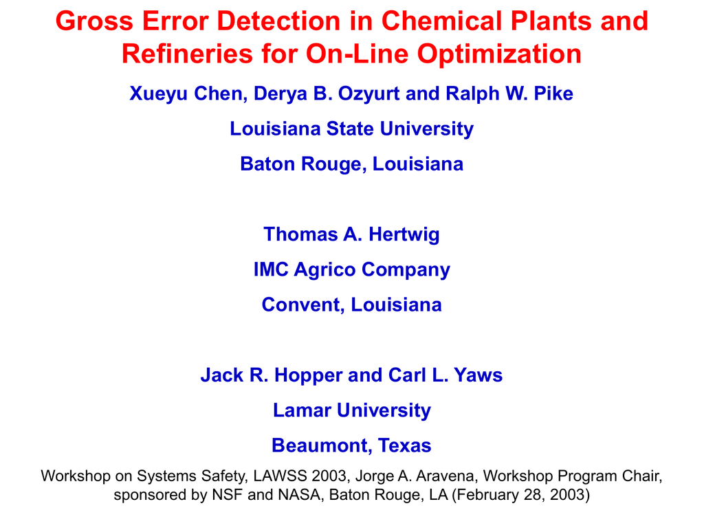 gross-error-detection-in-chemical-plants-and-refineries-for-on-line