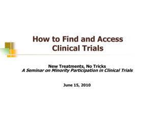 How to Find and Access Clinical Trials New Treatments, No Tricks