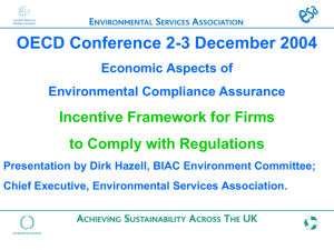 OECD Conference 2-3 December 2004 Incentive Framework for Firms Economic Aspects of