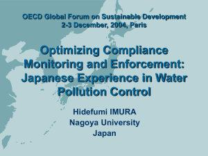 Optimizing Compliance Monitoring and Enforcement: Japanese Experience in Water Pollution Control