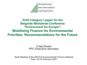 Mobilising Finance for Environmental Priorities: Recommendations for the Future Belgrade Ministerial Conference