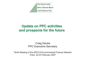 Update on PPC activities and prospects for the future Craig Davies