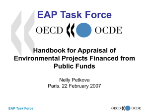 EAP Task Force Handbook for Appraisal of Environmental Projects Financed from Public Funds