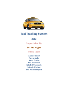 Taxi Tracking System 2013 Supervision By