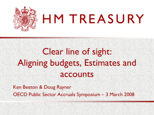 Clear line of sight: Aligning budgets, Estimates and accounts
