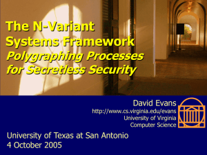 The N-Variant Systems Framework Polygraphing Processes for Secretless Security