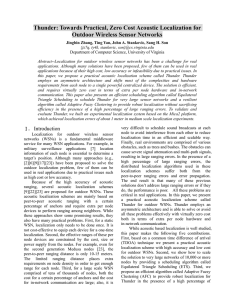 Thunder: Towards Practical, Zero Cost Acoustic Localization for