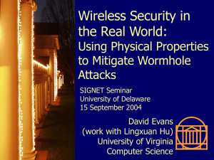 Wireless Security in the Real World: Using Physical Properties to Mitigate Wormhole