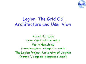 Legion: The Grid OS Architecture and User View