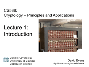 Lecture 1: Introduction CS588: – Principles and Applications