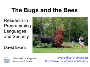 The Bugs and the Bees Research in Programming Languages