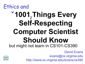 1001 Things Every Self-Respecting Computer Scientist Should Know