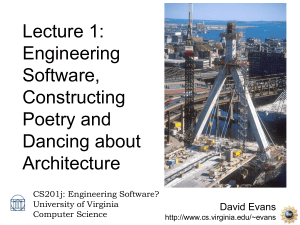 Lecture 1: Engineering Software, Constructing