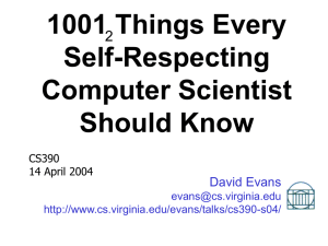 1001 Things Every Self-Respecting Computer Scientist Should Know