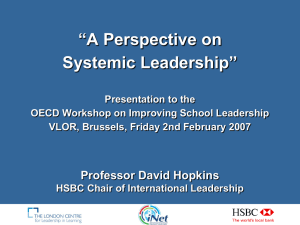 “A Perspective on Systemic Leadership”