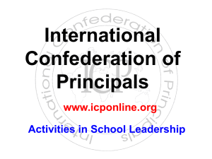 International Confederation of Principals Activities in School Leadership