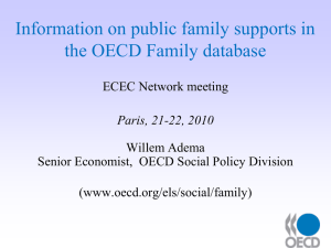 Information on public family supports in the OECD Family database