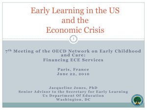 Early Learning in the US and the Economic Crisis