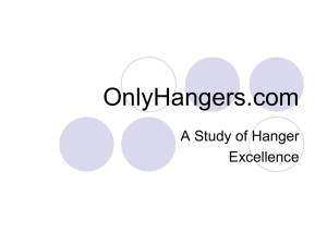 OnlyHangers.com A Study of Hanger Excellence