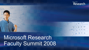 Microsoft Research Faculty Summit 2008