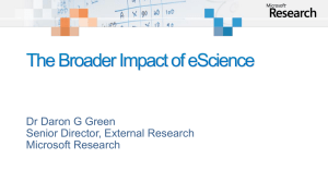 Dr Daron G Green Senior Director, External Research Microsoft Research