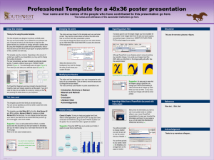 S Professional Template for a 48x36 poster presentation OUTHWEST