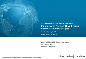 Social Media Success Factors for Improving National Risk &amp; Crisis Communication Strategies