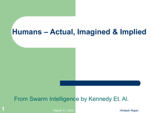 – Actual, Imagined &amp; Implied Humans 1