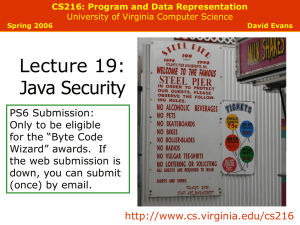 Lecture 19: Java Security