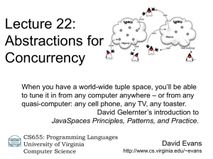 Lecture 22: Abstractions for Concurrency