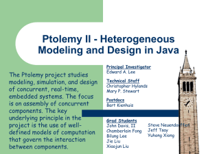 Ptolemy II - Heterogeneous Modeling and Design in Java