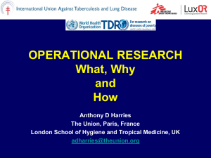 OPERATIONAL RESEARCH What, Why and How