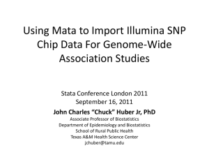 Using Mata to Import Illumina SNP Chip Data For Genome-Wide Association Studies