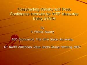 Constructing Krinsky and Robb Confidence Intervals for WTP Measures Using STATA