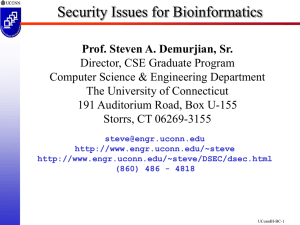 Security Issues for Bioinformatics