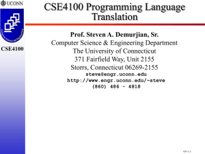 CSE4100 Programming Language Translation