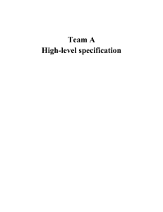 Team A High-level specification