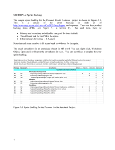 SECTION A: Sprint Backlog