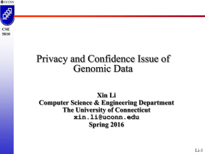Privacy and Confidence Issue of Genomic Data