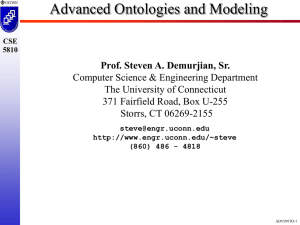 Advanced Ontologies and Modeling