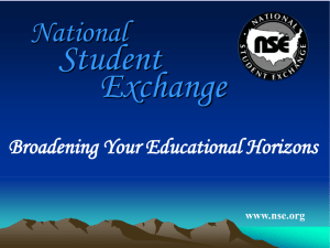 Student Exchange National Broadening Your Educational Horizons